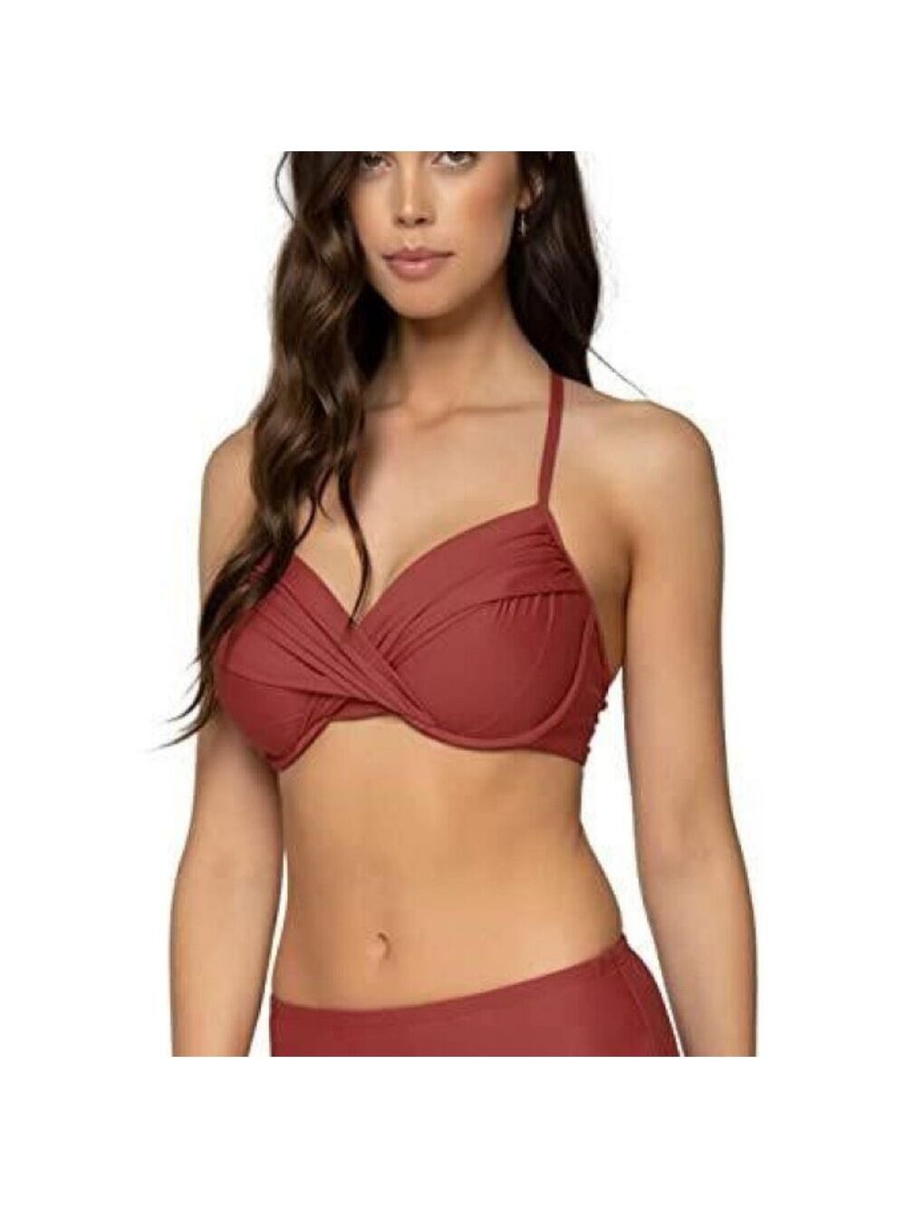 ✨ Sunsets Tuscan Red Crossroads Underwire Swim Top 38D/40C NWT